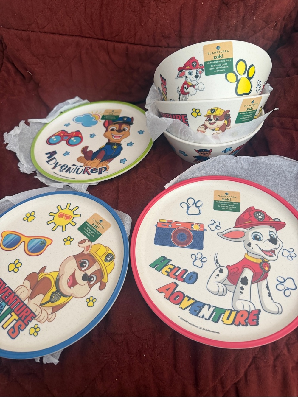 PAW Patrol Kids Dinnerware Set - Multicolor Plates & Bowls